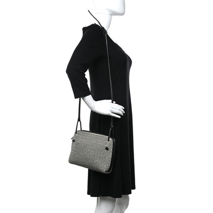 Bottega Veneta Nappa Ayers Cravaterria Intrecciato Nodini Bag Off White Black 2 of 10