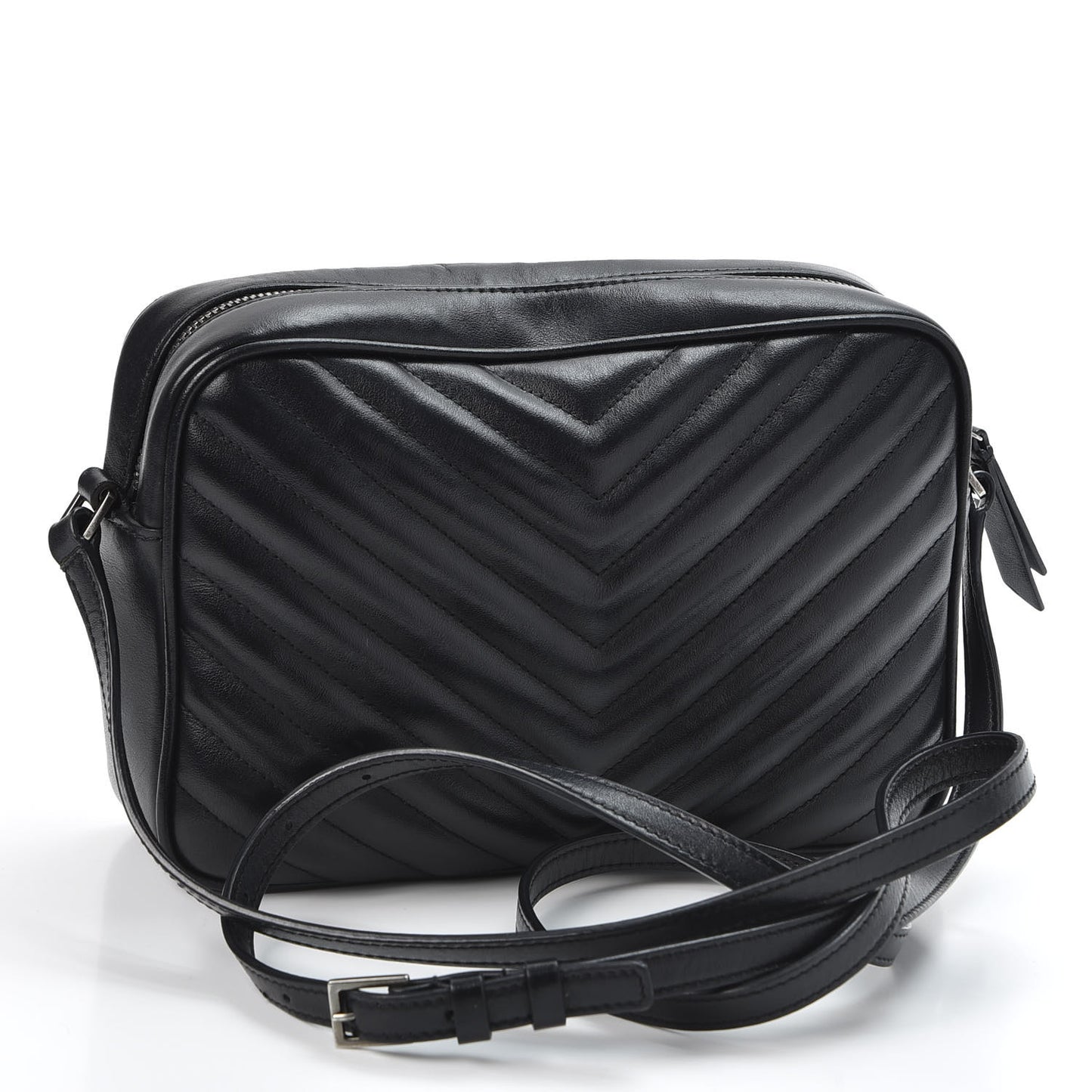 Calfskin Matelasse Monogram Lou Camera Bag Black