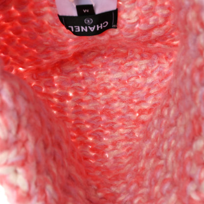 Chanel Cashmere Silk CC Beanie Hat M Pink White Lilac 4 of 5