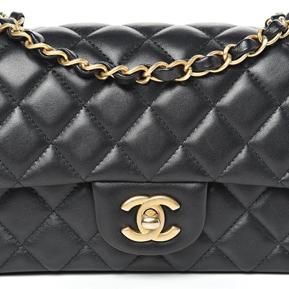 Chanel Lambskin Quilted Mini Rectangular Flap Black 8 of 16