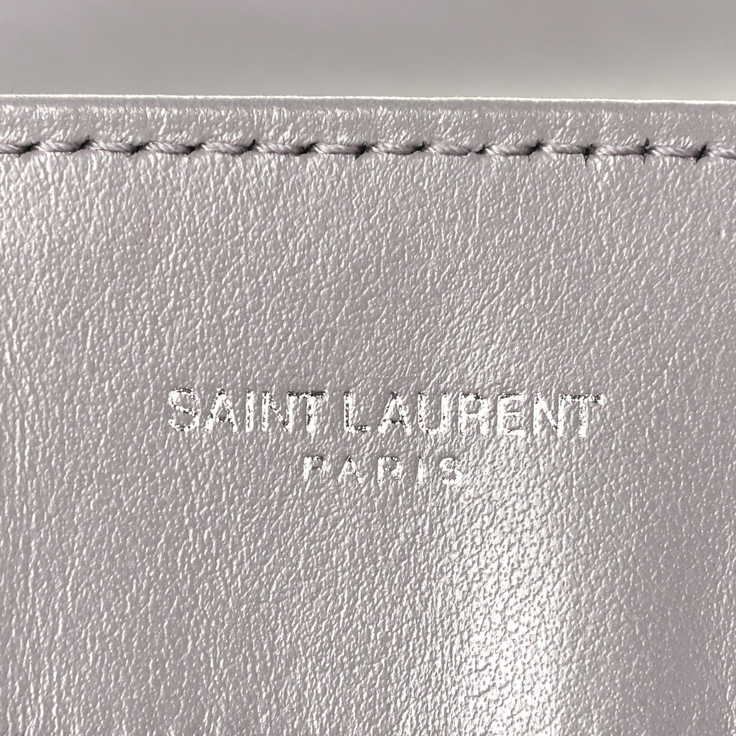 Saint Laurent Calfskin Y Quilted Monogram Medium Loulou Chain Satchel Light Gray 6 of 13