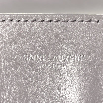 Saint Laurent Calfskin Y Quilted Monogram Medium Loulou Chain Satchel Light Gray 6 of 13