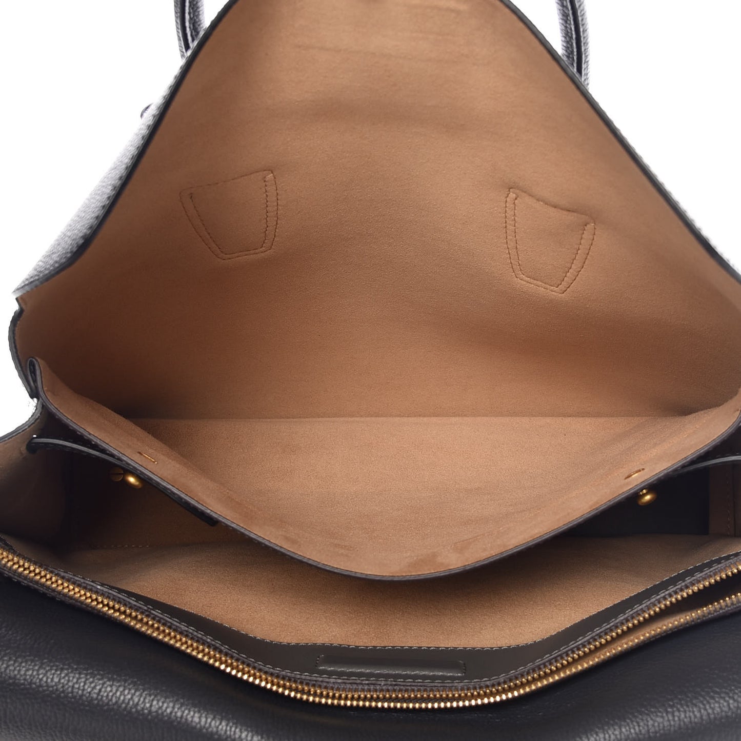 Grained Calfskin Large Milla Tote Phantom Grey