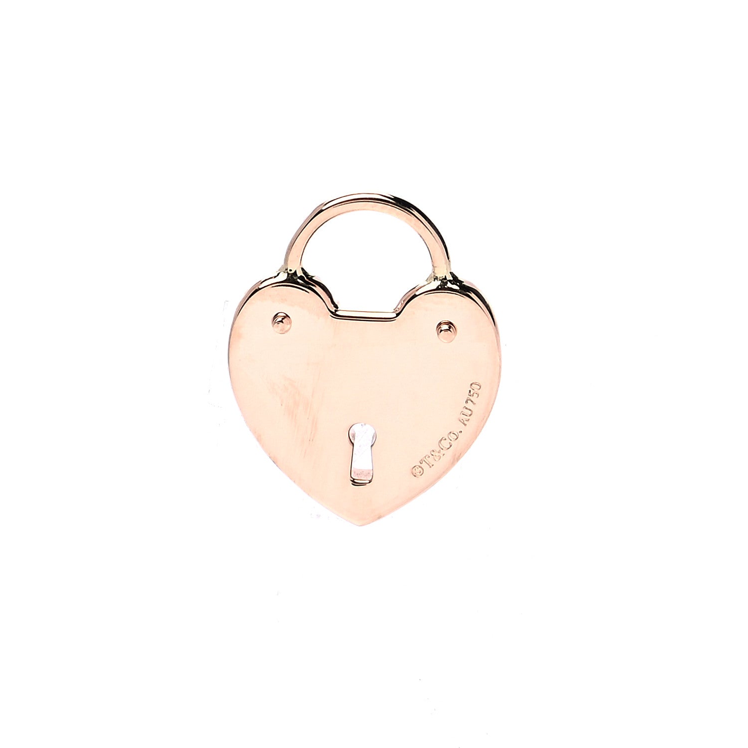 Tiffany 18K Rose Gold Heart Lock Charm 3 of 4