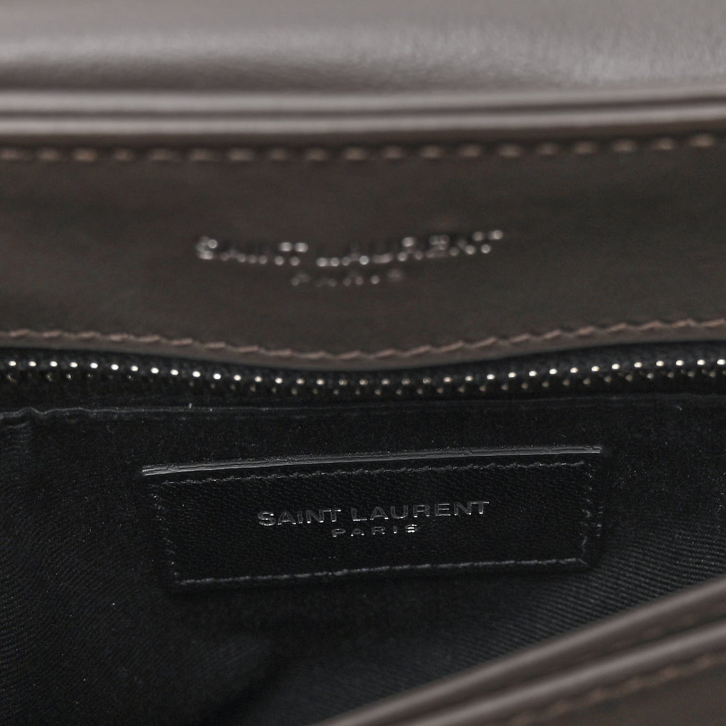 Calfskin Y Quilted Monogram Toy Loulou Crossbody Bag Grey Kaki