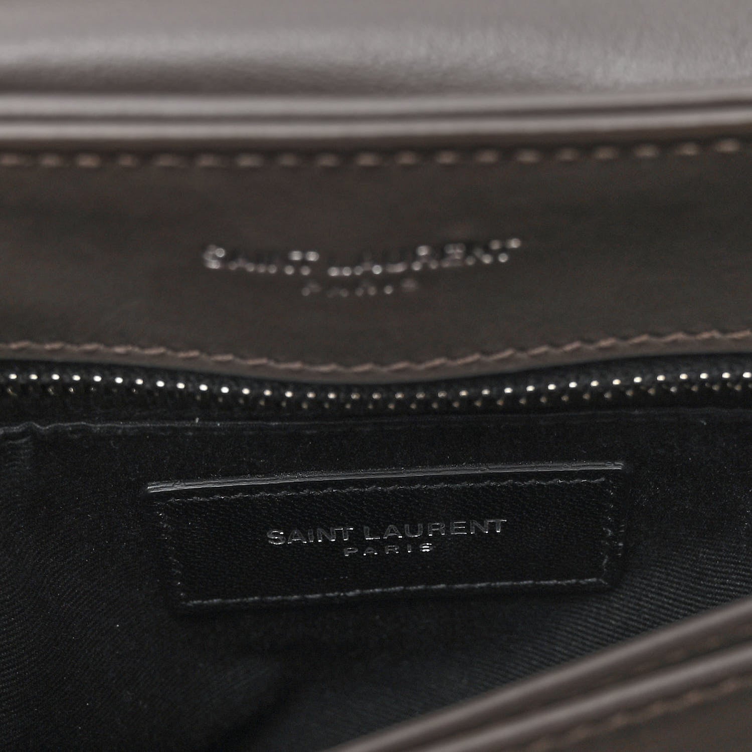 Saint Laurent Calfskin Y Quilted Monogram Toy Loulou Crossbody Bag Grey Kaki 6 of 10