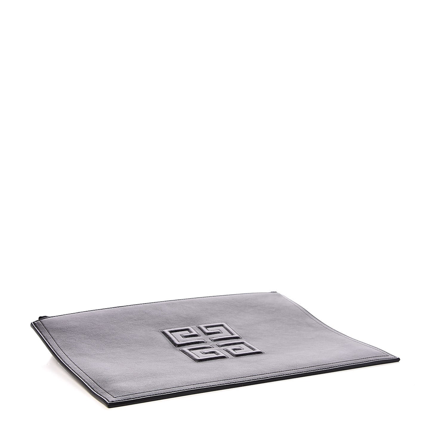 Lambskin Large Emblem Pouch Black