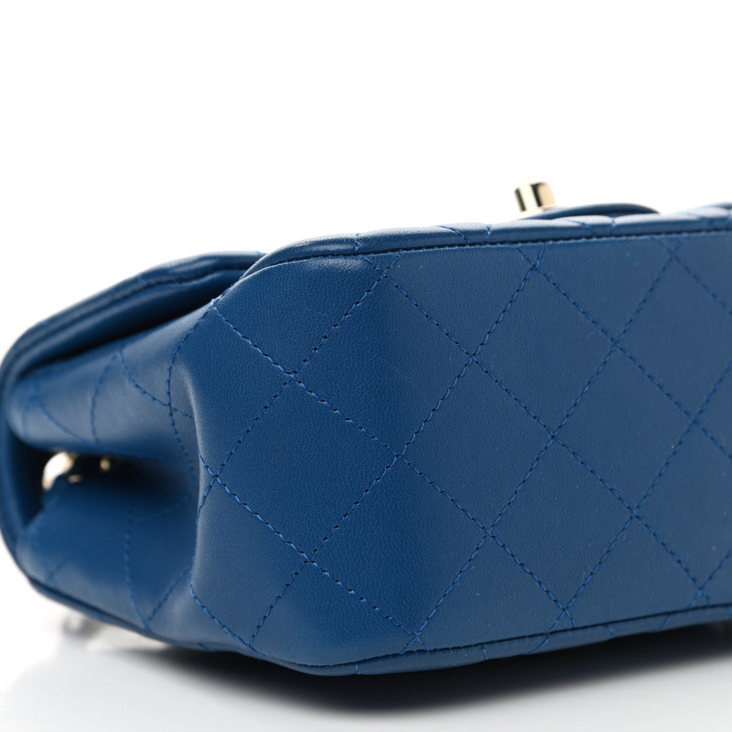 Chanel Lambskin Quilted Mini Square Flap Blue 9 of 10