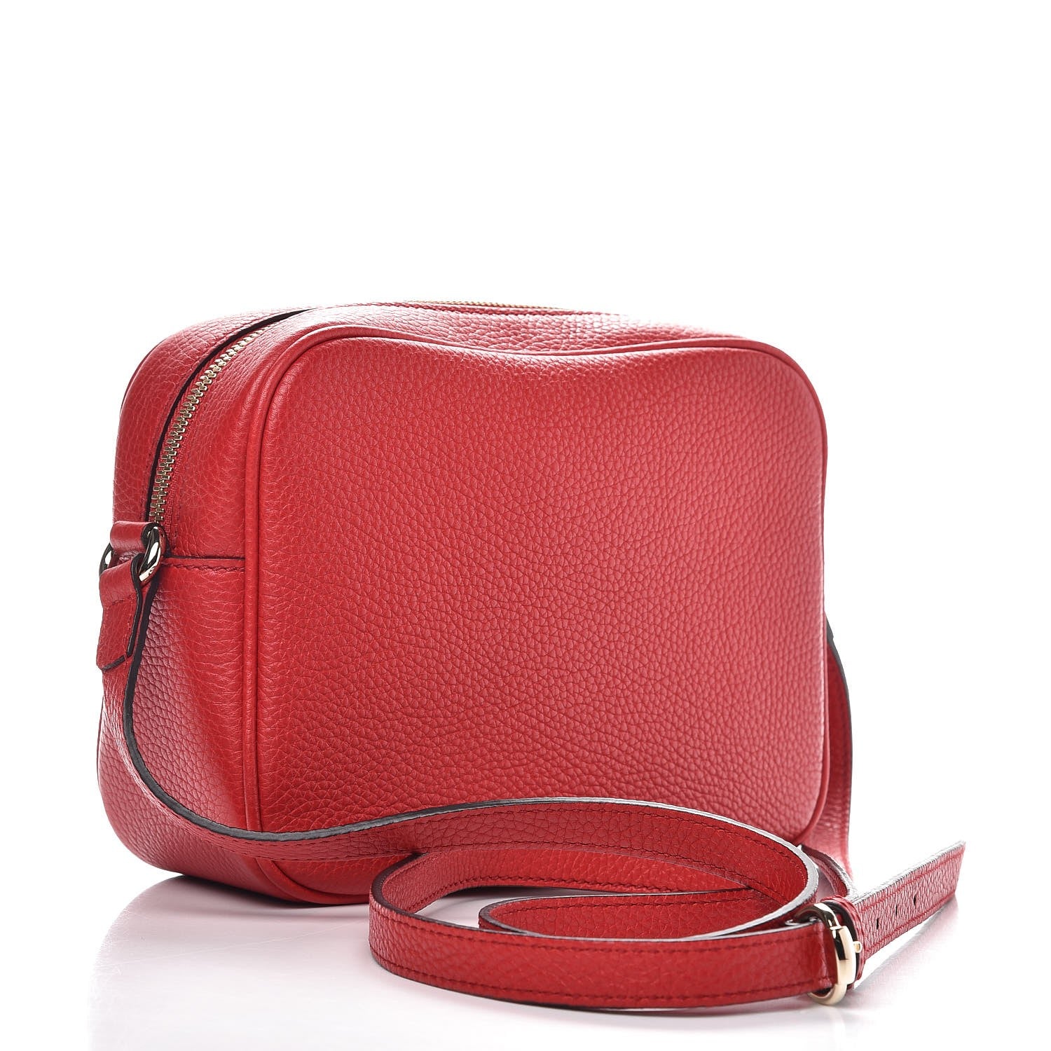 Gucci Pebbled Calfskin Small Soho Disco Bag Tabasco Red 3 of 7