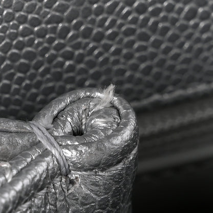 Chanel Metallic Caviar Quilted Mini Coco Handle Flap Silvery 11 of 12