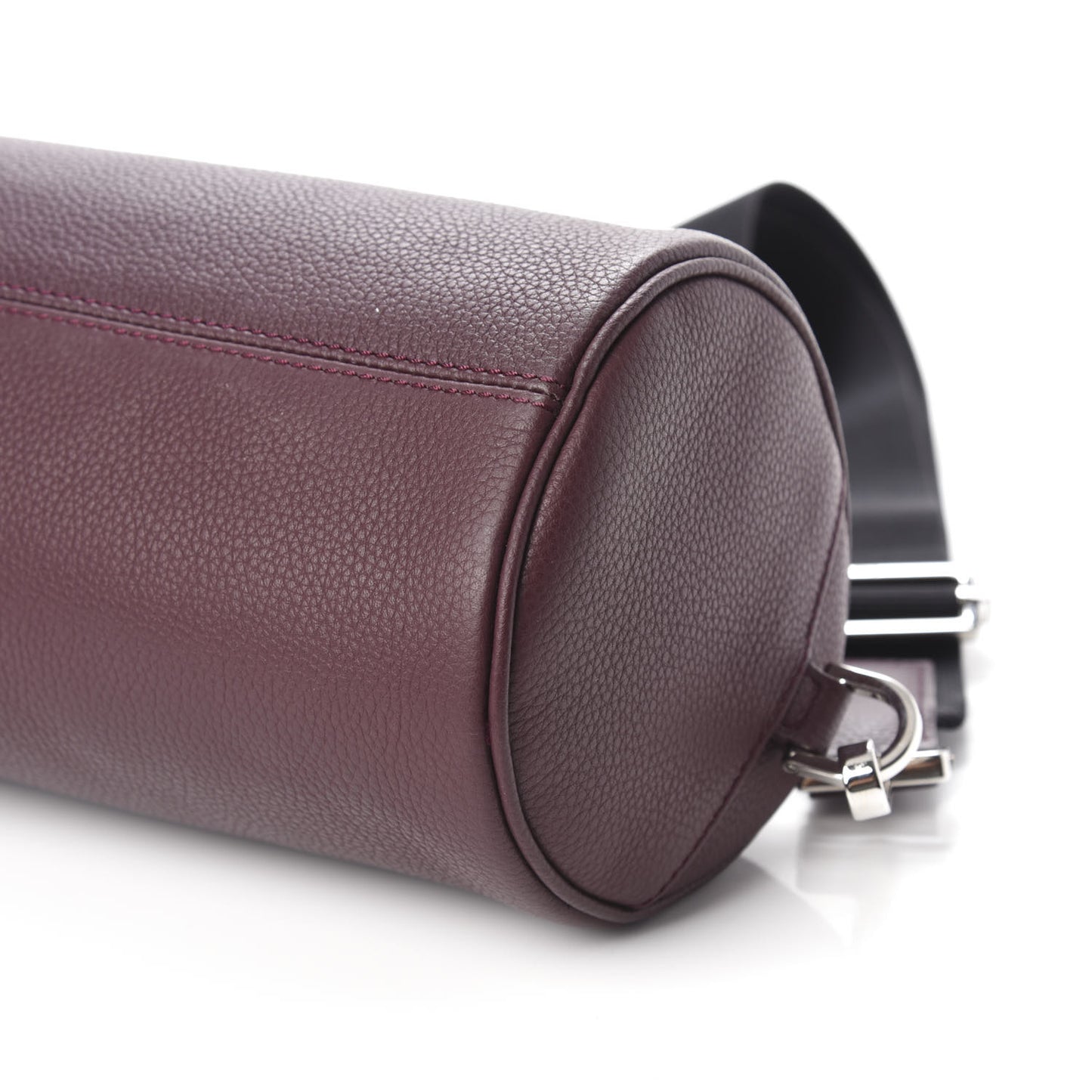 HOMME Grained Calfskin Mens Roller Pouch Burgundy