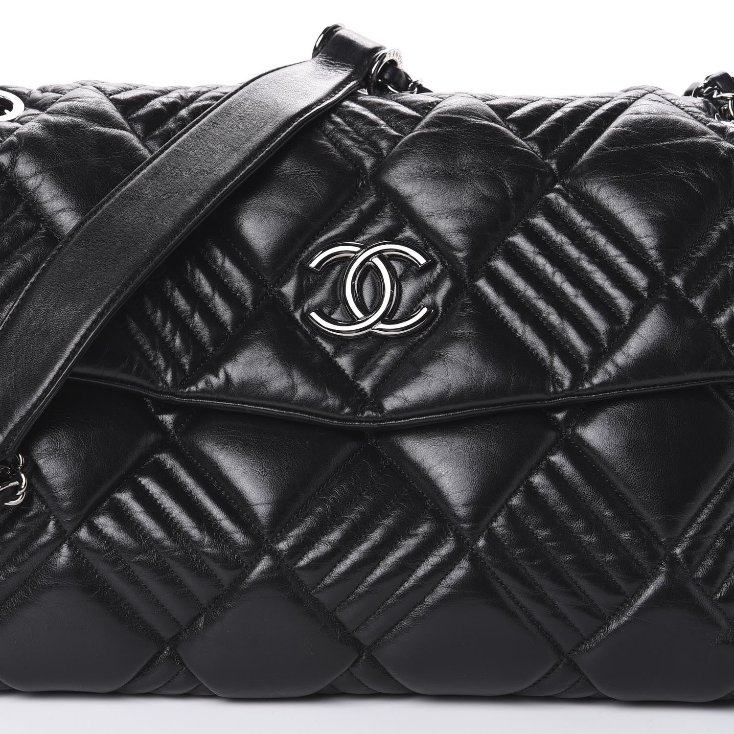 Chanel Lambskin In and Out XL Maxi Flap Black 8 of 11