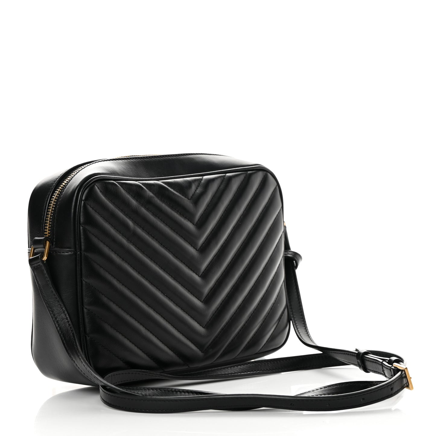 Calfskin Matelasse Monogram Lou Camera Bag Black
