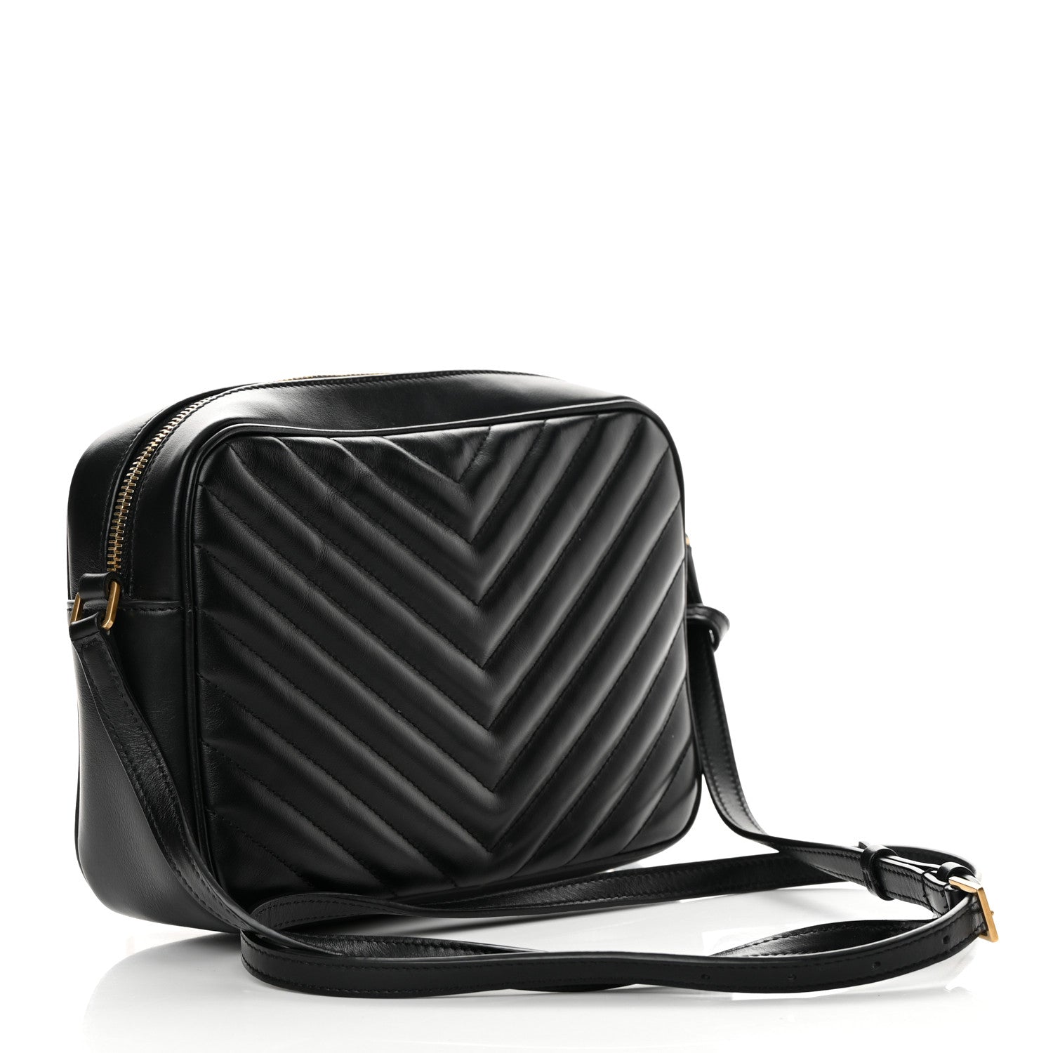 Saint Laurent Calfskin Matelasse Monogram Lou Camera Bag Black 3 of 11
