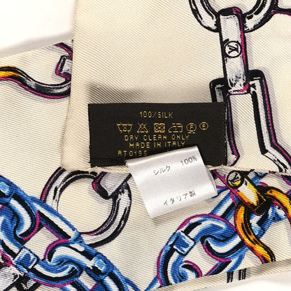 Louis Vuitton Silk Monogram Chain Bandeau White 3 of 3