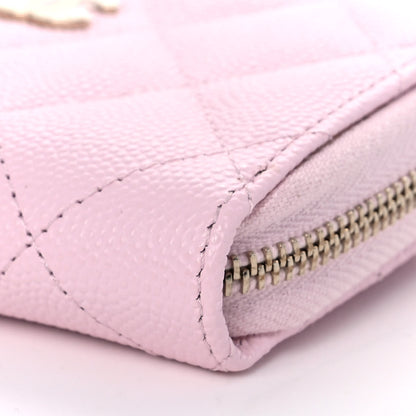 Chanel Caviar Quilted Zip Coin Purse Light Pink 6 of 11