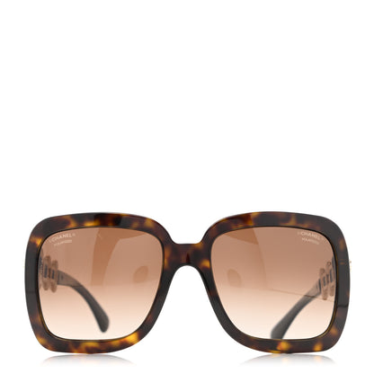 Chanel Pearl Crystal Bijoux Polarized Sunglasses 5335-H-B Tortoise 2 of 7