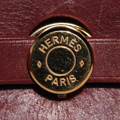 Hermes Vache Hunter Calfskin Toile Herbag 30 PM Havane 7 of 11