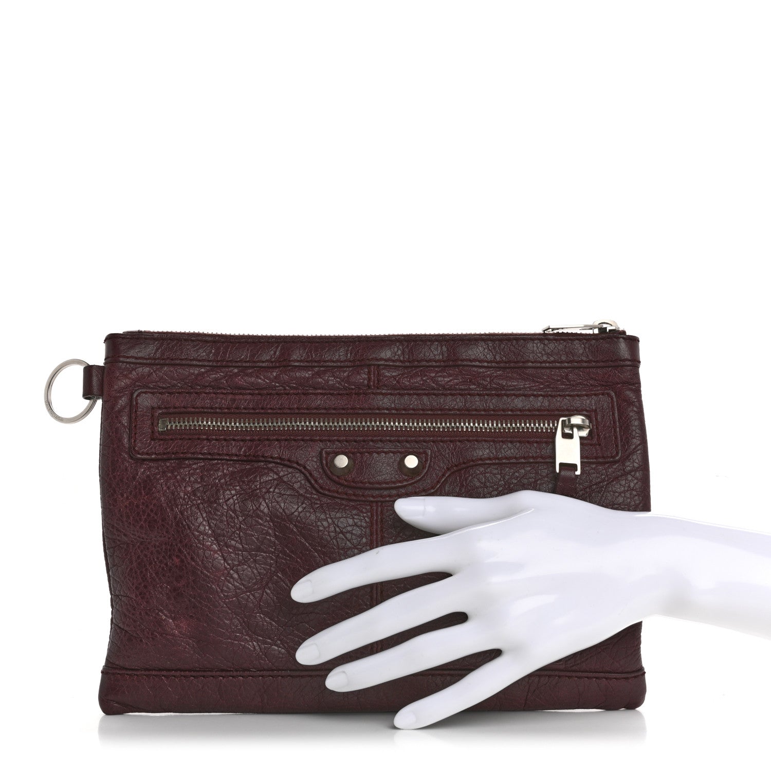 Balenciaga Agneau Arena Classic Hardware Small Clip Acajou Fonce 2 of 13