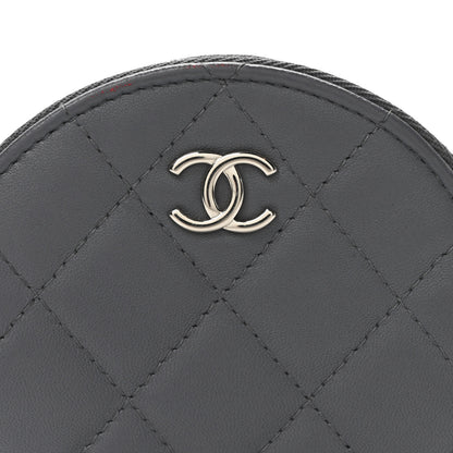 Chanel Lambskin Quilted Round Clutch With Chain Grey Multicolor 8 of 10