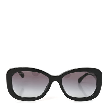 Chanel Acetate Polarized CC Sunglasses 5468-B-A Black 2 of 7