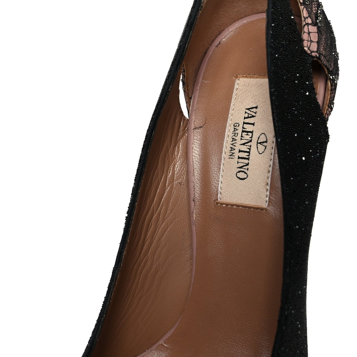 Caviar Crystal Lace Pumps 36.5 Black