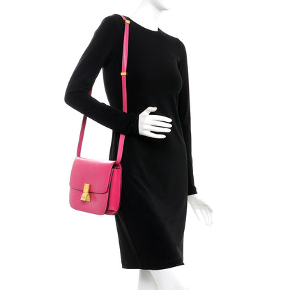 Celine Box Calfskin Medium Classic Box Flap Bag Hibiscus 2 of 8