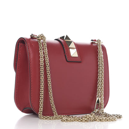 Valentino Garavani Vitello Small Glam Lock Rockstud Flap Red 2 of 8