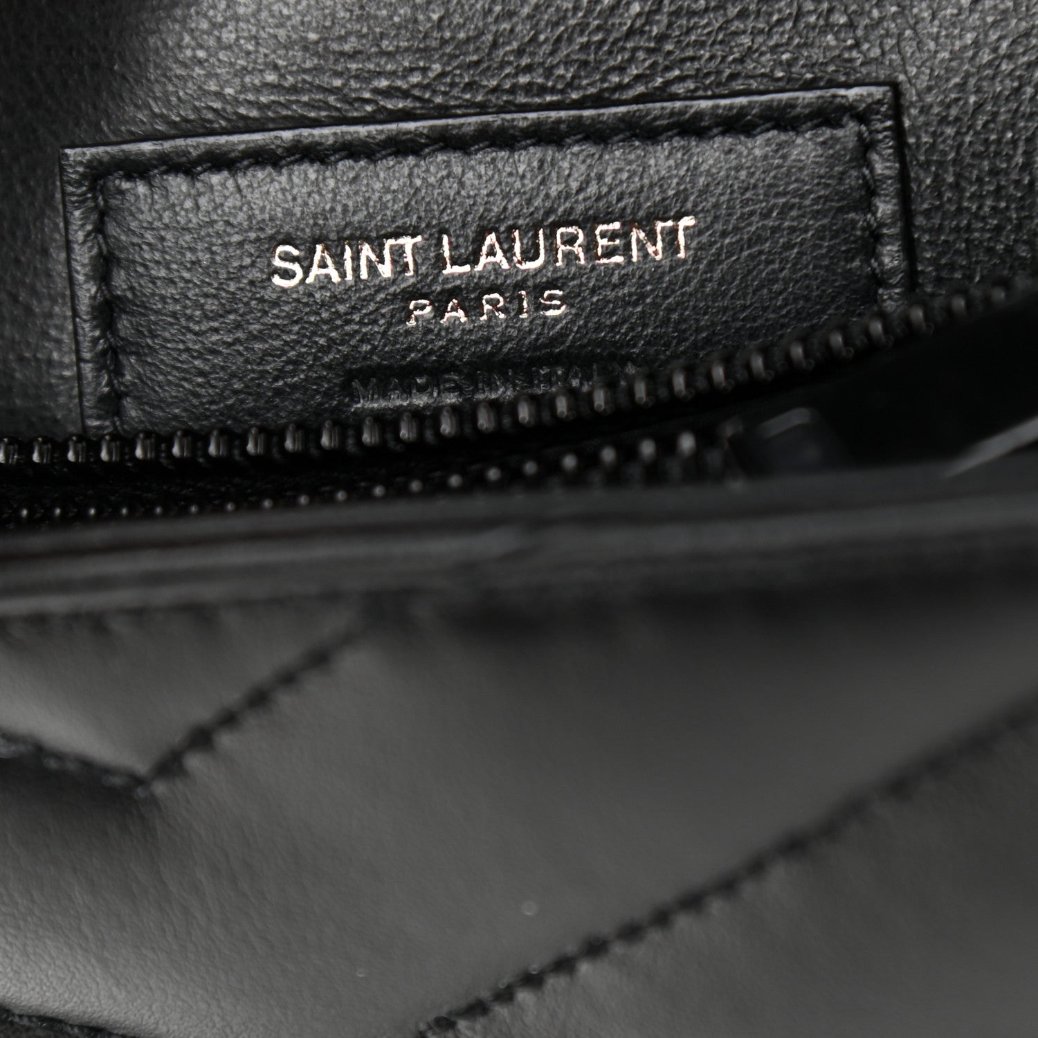 Saint Laurent Calfskin Y Quilted Monogram Monochrome Small Loulou Chain Satchel Black 5 of 9