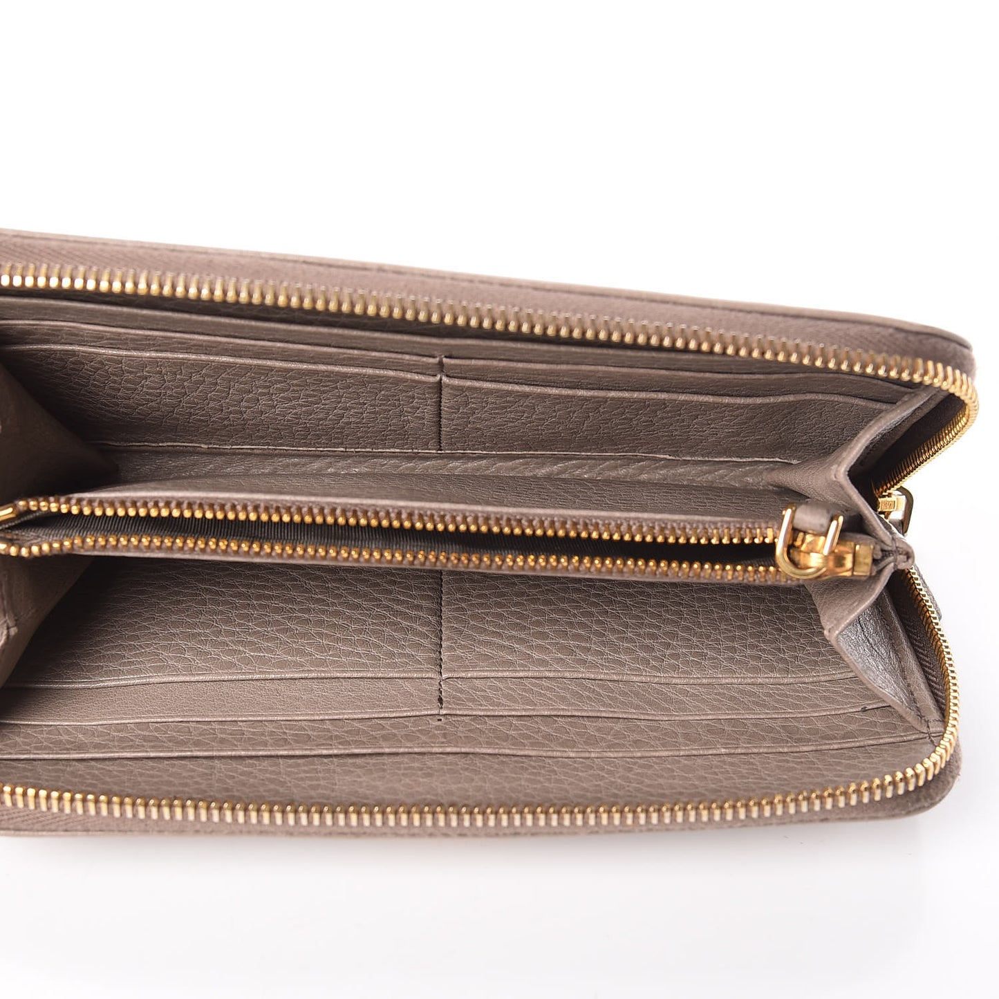 Vitello Daino Zip Around Wallet Argilla