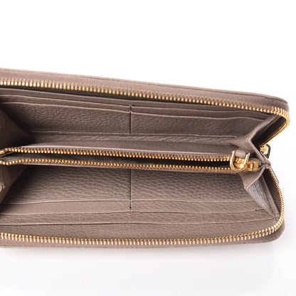 Prada Vitello Daino Zip Around Wallet Argilla 5 of 11