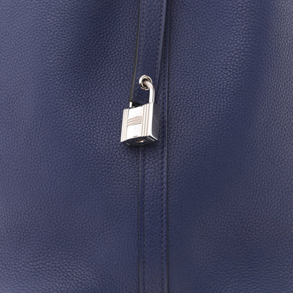 Hermes Taurillon Clemence Picotin Lock 22 MM Bleu Saphir 7 of 8