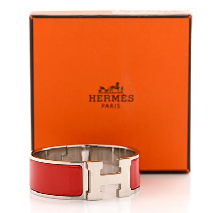 Hermes Enamel Wide Clic Clac H Bracelet GM Rouge Vif 6 of 6
