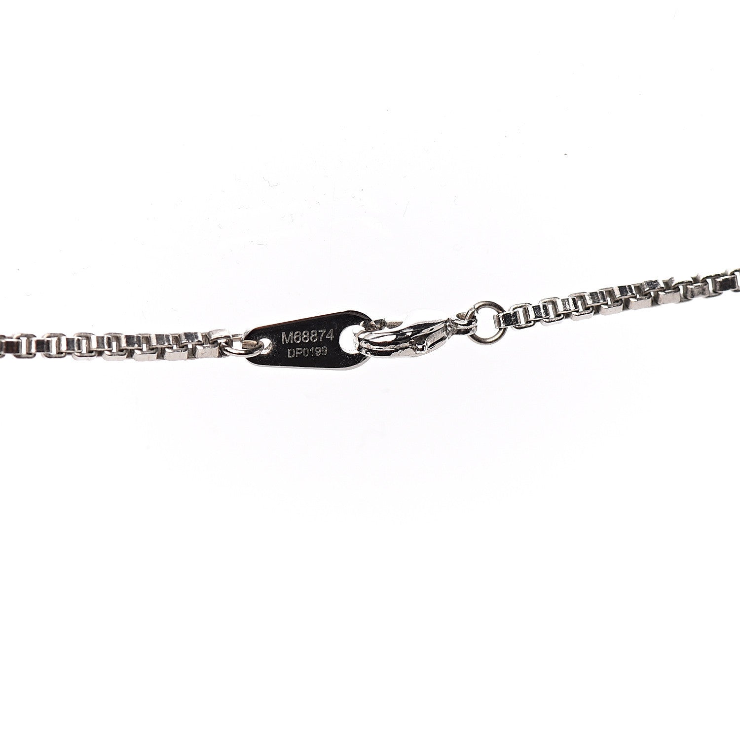Louis Vuitton LV Whistle Chain Pendant Necklace Silver 4 of 8