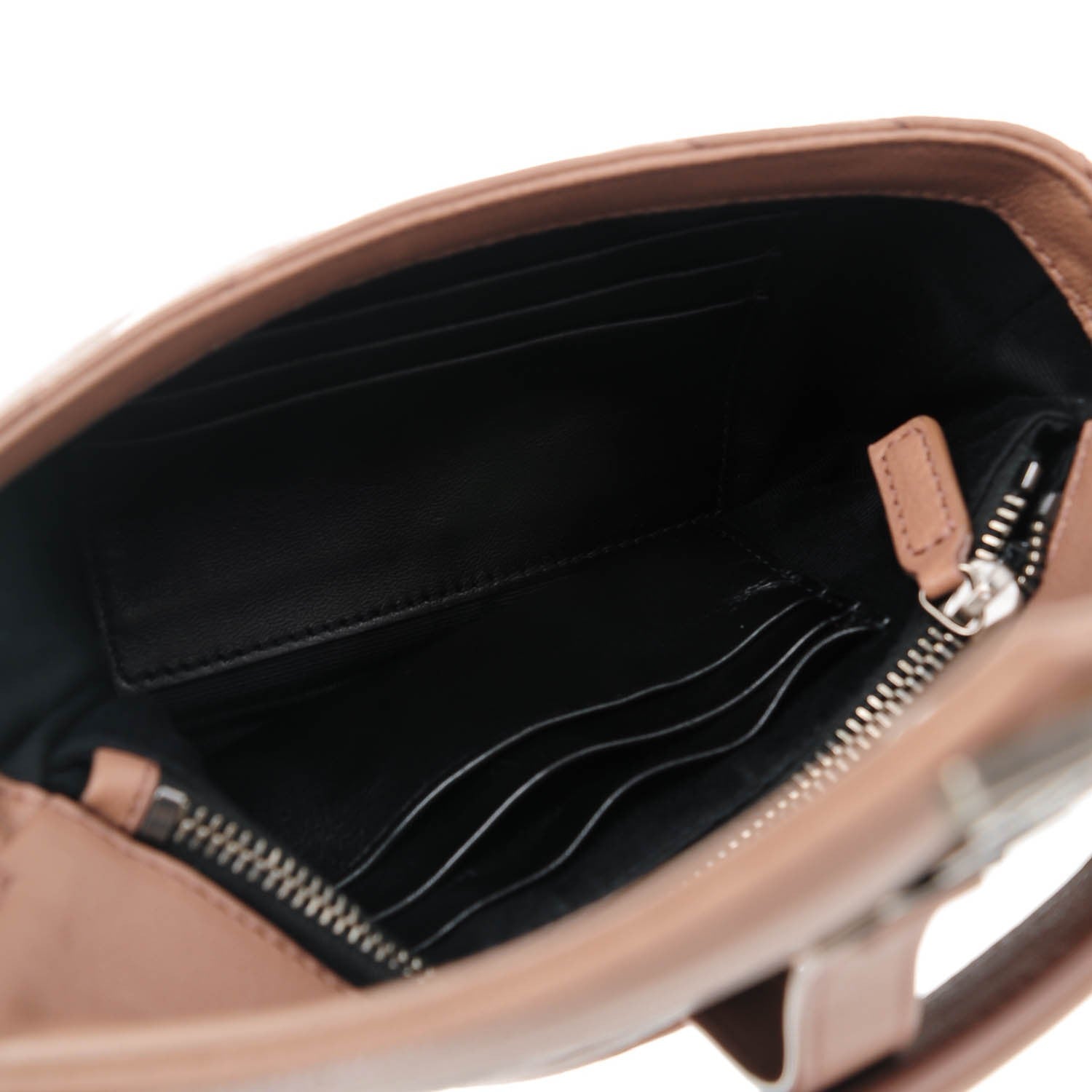 Saint Laurent Sheepskin Matelasse Chevron Monogram College Chain Wallet Fard 5 of 7