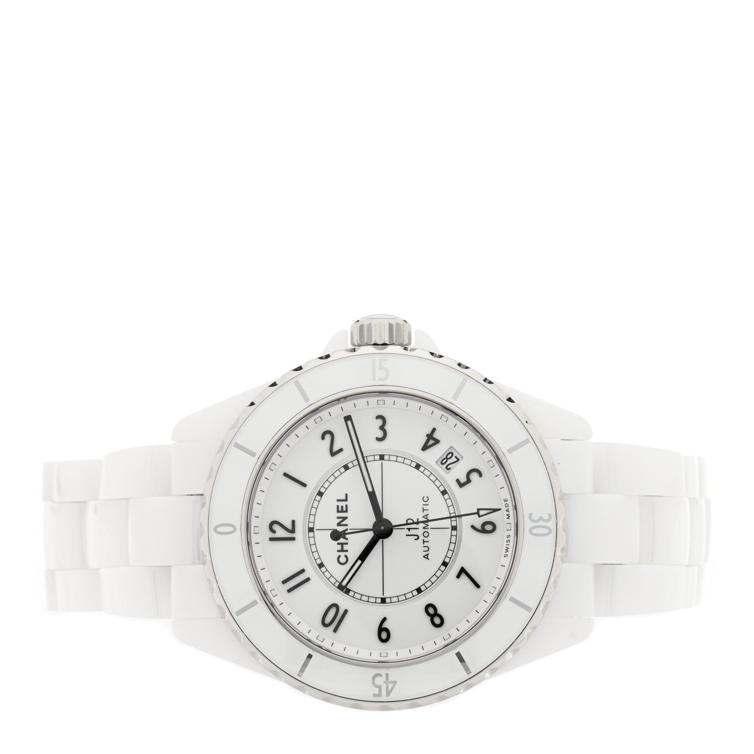 Chanel Stainless Steel Ceramic 38mm J12 Automatic Watch White 2 of 5