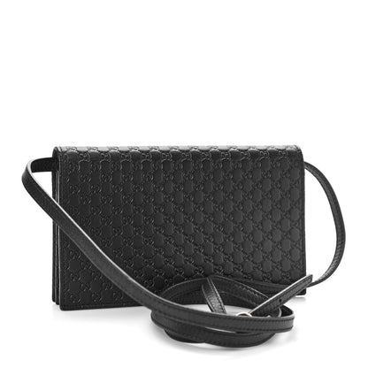 Gucci Microguccissima Crossbody Wallet Black 3 of 8