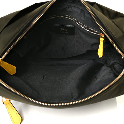 Fendi Nylon Dolmias Vitello Grace FF East West Messenger Military Brown Tortora 4 of 7