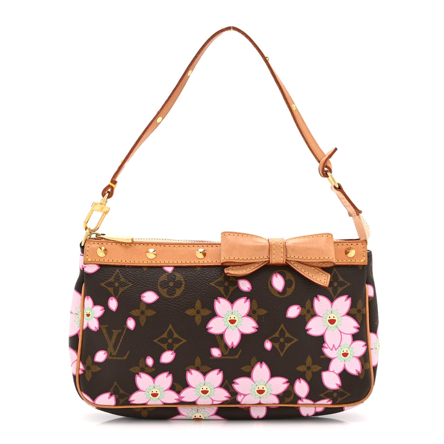 Monogram Cherry Blossom Pochette Accessories Brown