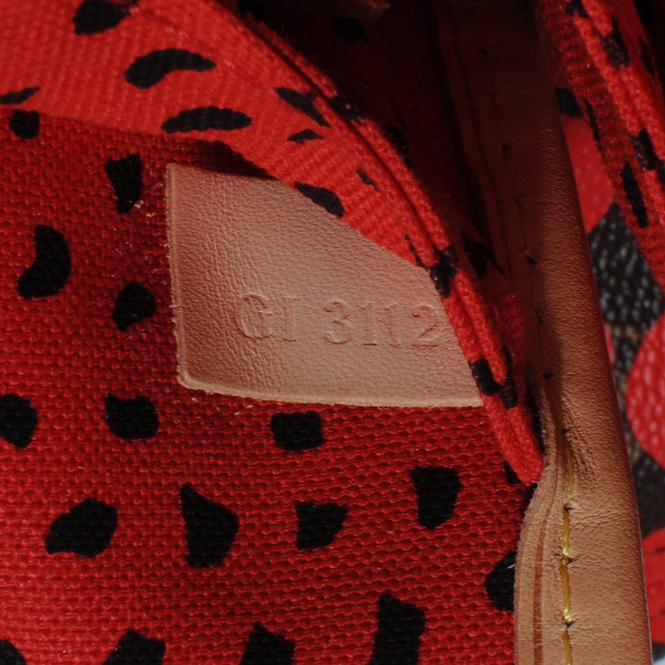 Monogram Kusama Waves Neverfull MM Red