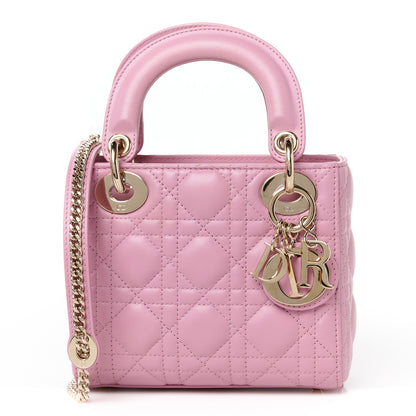 Christian Dior Lambskin Cannage Mini Lady Dior Light Pink 1 of 10