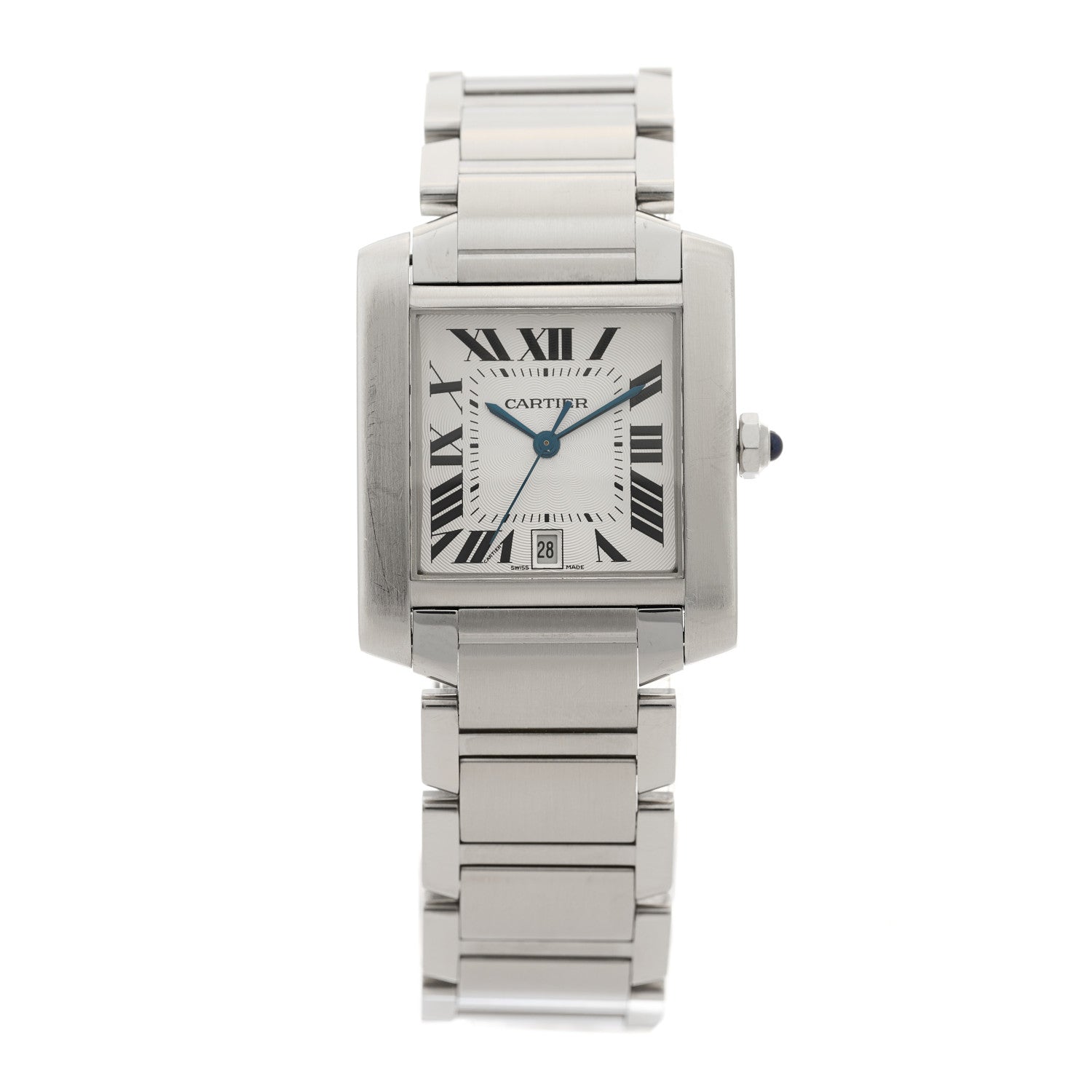 Cartier Stainless Steel 28mm Tank Francaise Automatic Watch 1 of 4