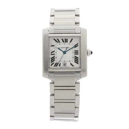 Cartier Stainless Steel 28mm Tank Francaise Automatic Watch 1 of 4