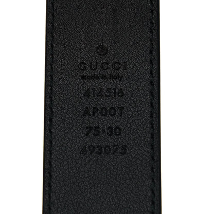 Gucci Calfskin Double G 30mm Belt 75 30 Black 3 of 4