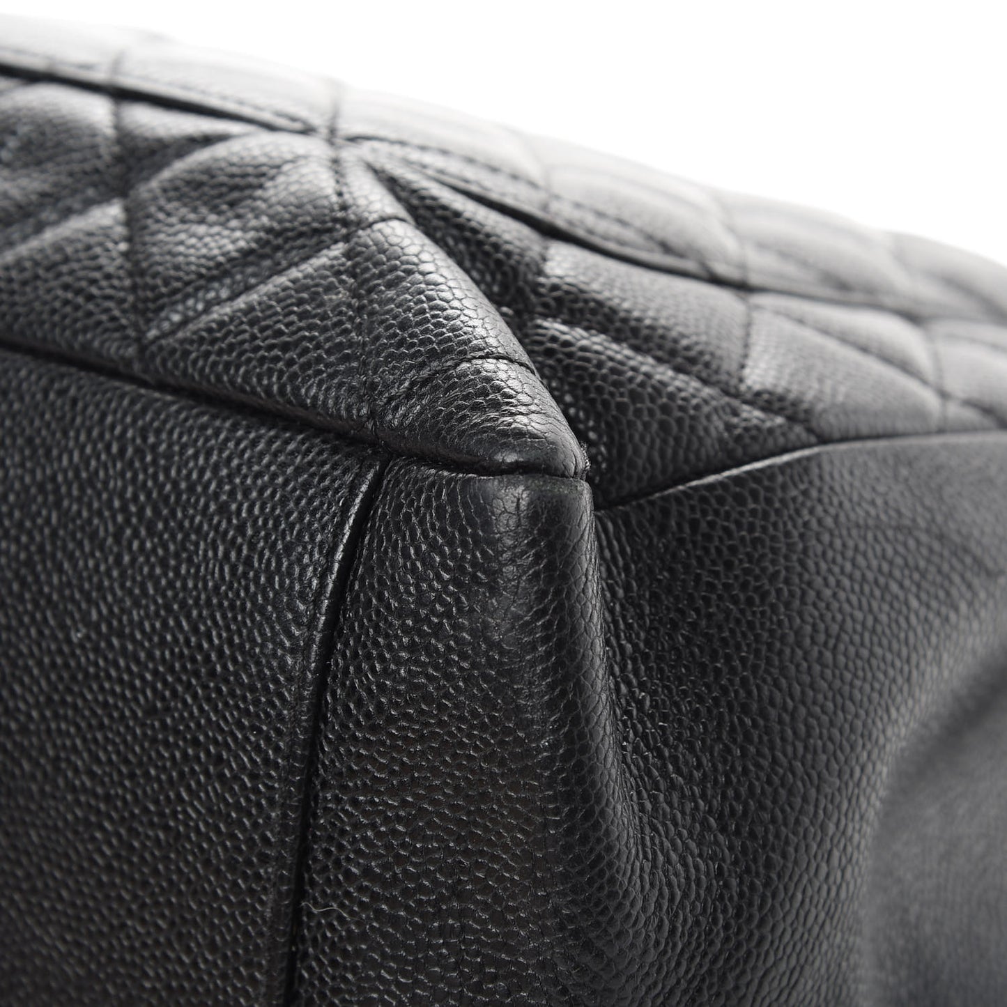 Caviar Quilted Grand Shopping Tote GST Black