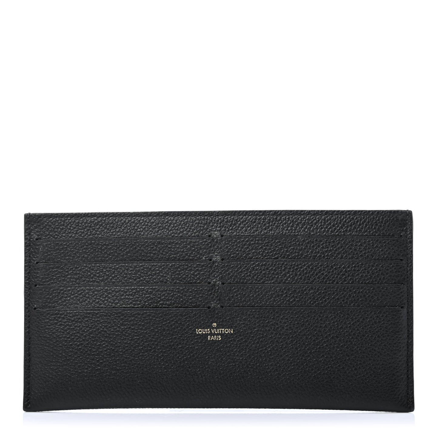 Calfskin Felicie Chain Wallet Card Holder Insert Black