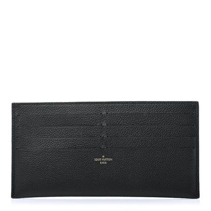 Louis Vuitton Calfskin Felicie Chain Wallet Card Holder Insert Black 1 of 4