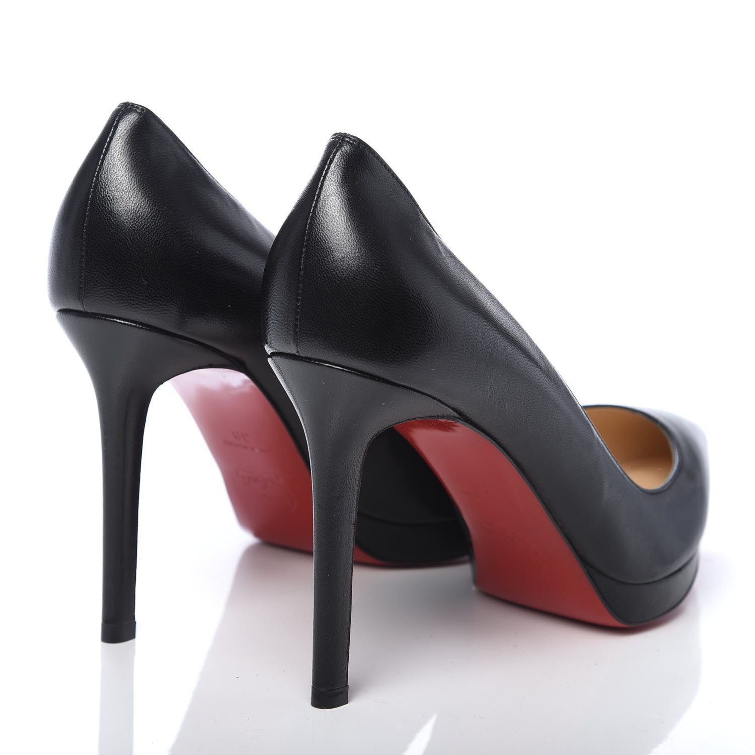 Christian Louboutin Shiny Nappa Pigalle Plato 100 Pumps 39 Black 4 of 7