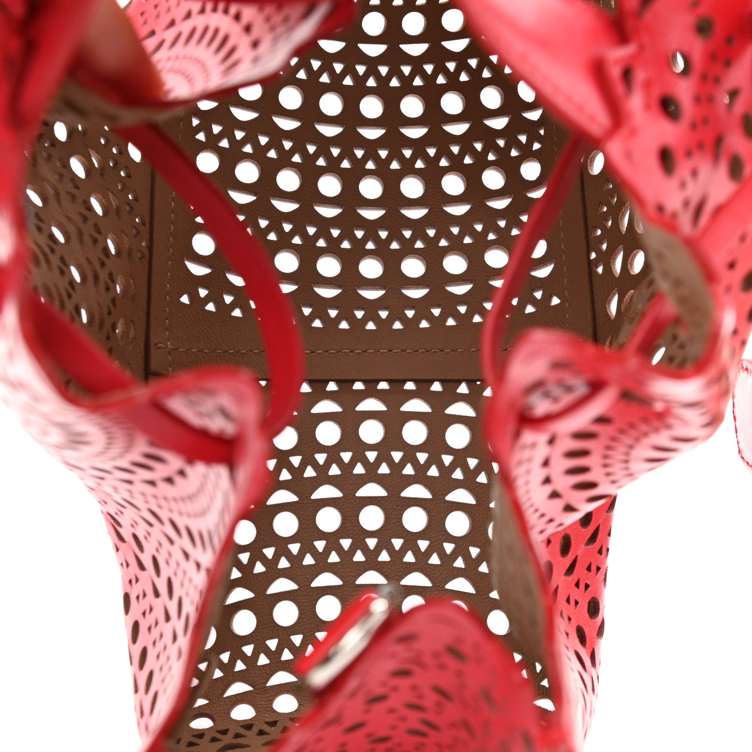 Alaia Calfskin Vienne Rose-Marie 19 Bag Red 5 of 9