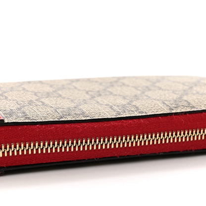 Gucci GG Supreme Monogram Nice Zip Around Wallet Tabasco Red 9 of 9
